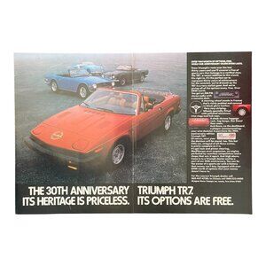 1980 Triumph TR7 TR-7 Convertible Roadster Vintage Print Ad 16x11 Poster Art
